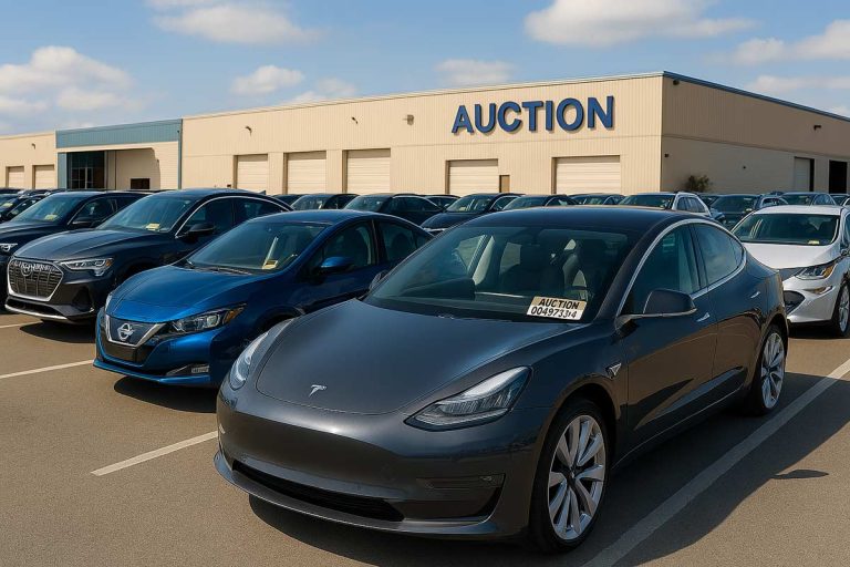 electric-car-auction-lot-tesla-nissan-audi-chevy